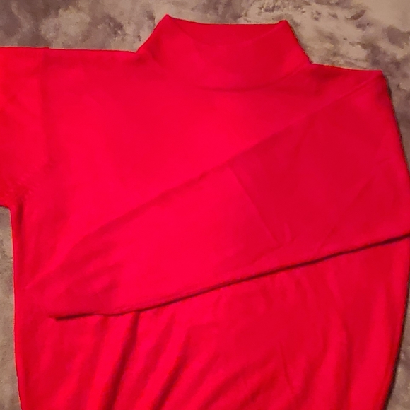 ⚡2/$20VGUC- Red mock turtleneck sweater - Picture 4 of 11